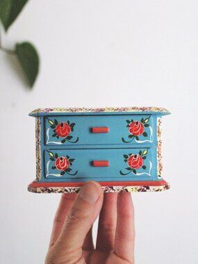 Vintage Dora Kuhn Dollhouse Chest of Drawers Miniature Wood West Germany Hand-Pa